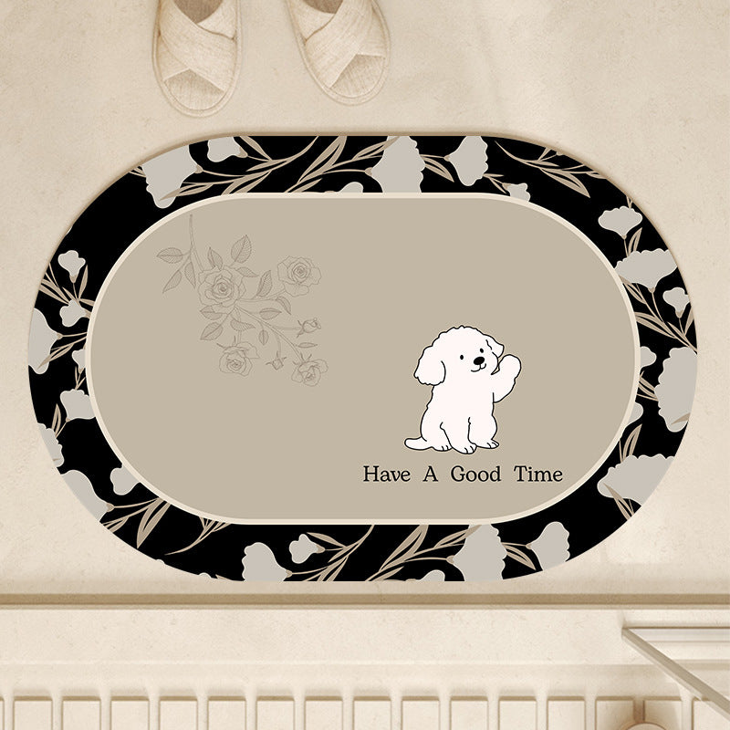Playful Pet-Themed Welcome Mat