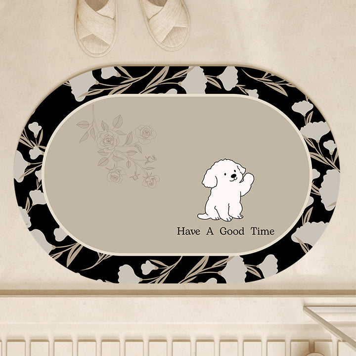 Playful Pet-Themed Welcome Mat