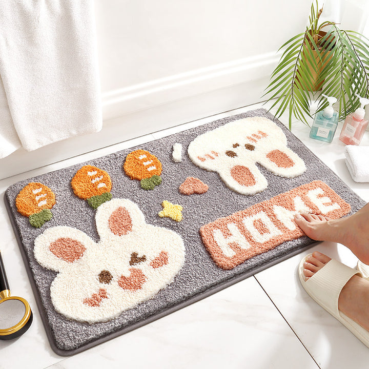 Plush Bunny-Themed Bath Mat Kalsten