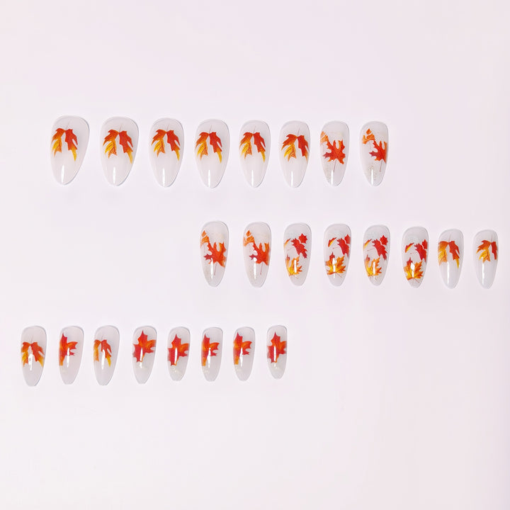 Artificial nails with autumn leaf design Kalsten