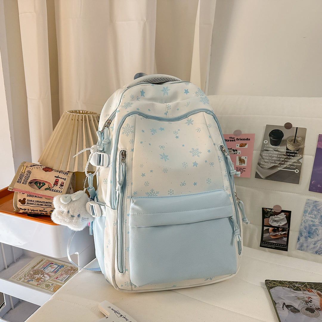Backpack with Elegant, Floral Design and Many Compartments Kalsten