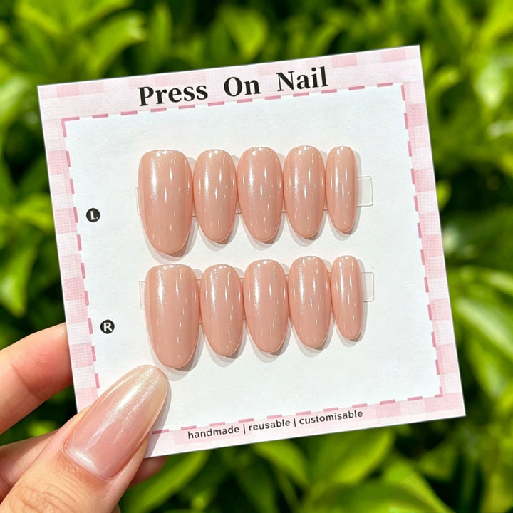 Artistic Press-On Nail Set with Tropical and Floral Accents