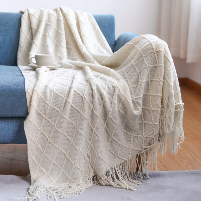 Cozy Knitted Throw Blanket