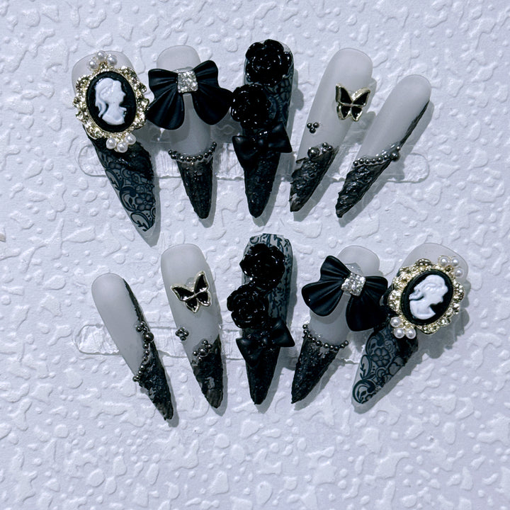 Gothic-Inspired Decorative Nail Art Collection