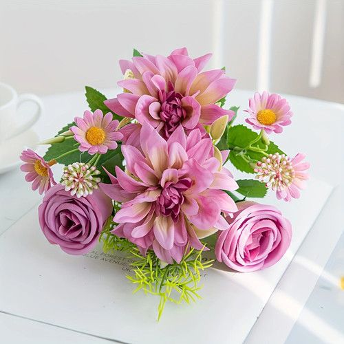 Elegant Artificial Floral Bouquet Arrangement