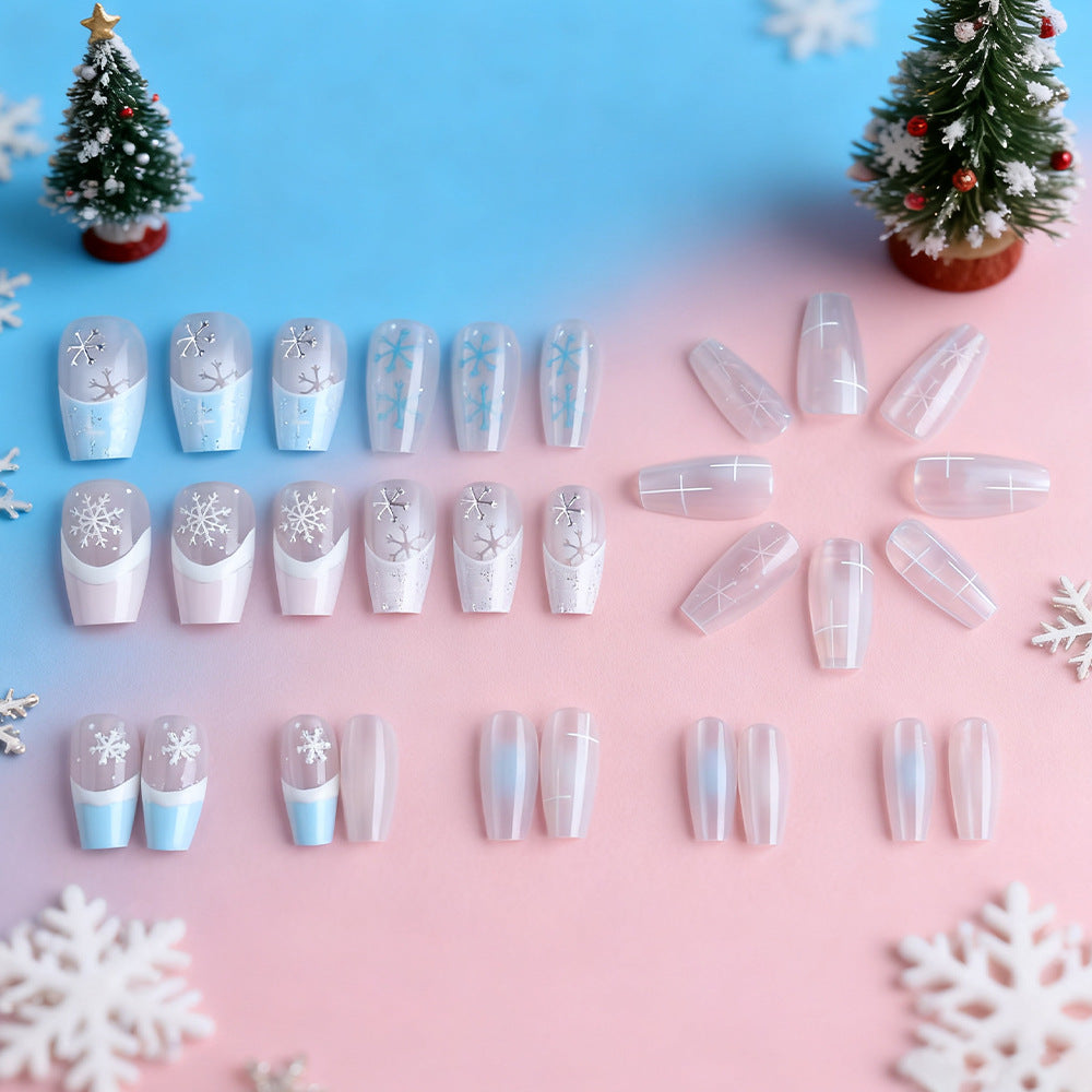 Stylish Winter-Themed Press-On Nails Kalsten