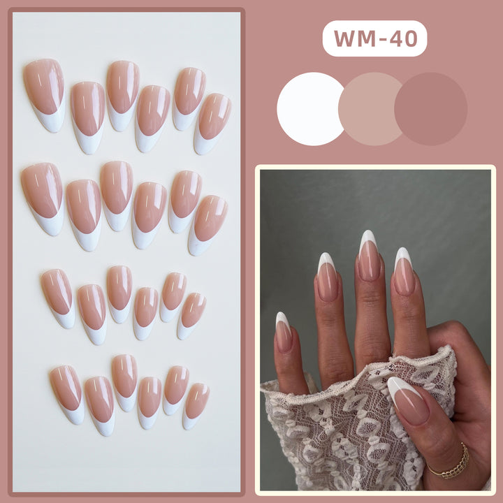 Elegant Coffin-Shaped Press-On Nails
