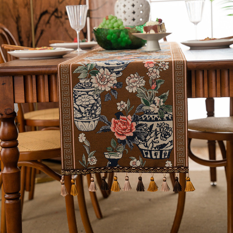 Ornate Floral Design Table Runner