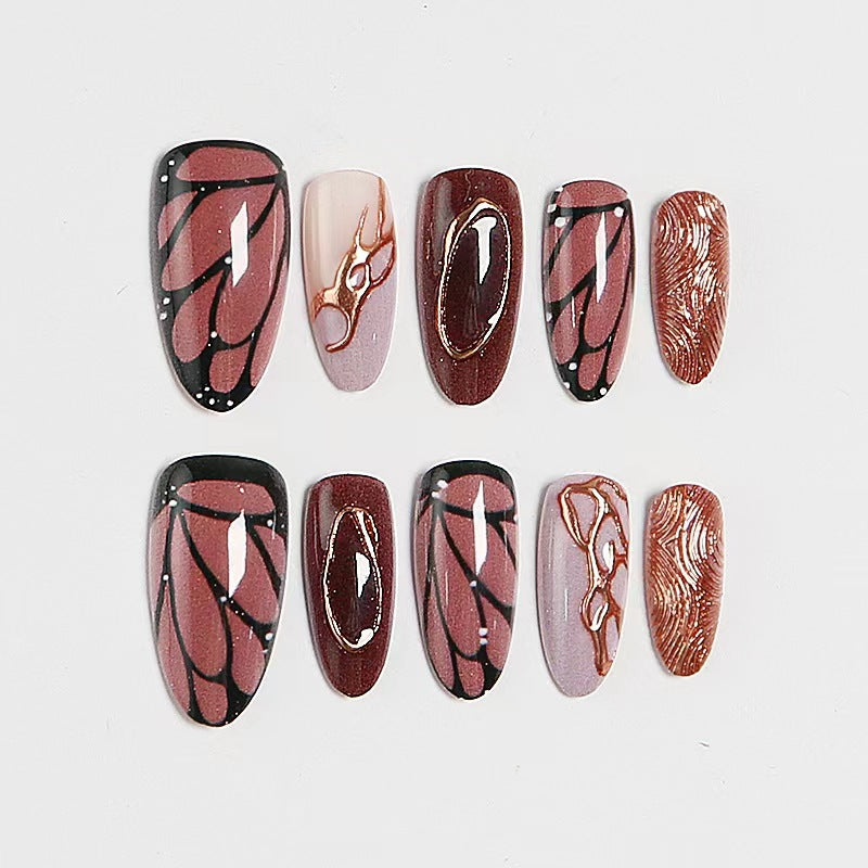 Creative nail design with artistic decorations Kalsten