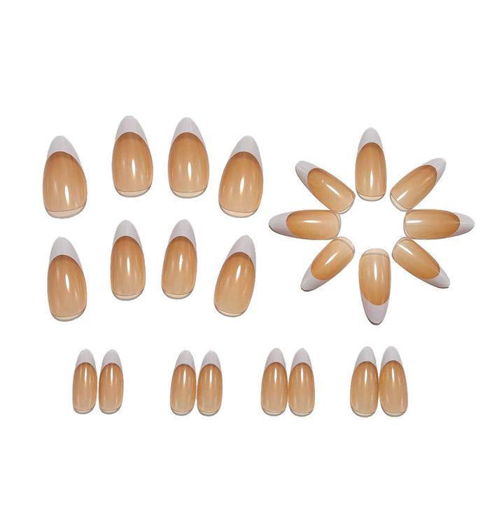 Artificial nails in elegant casual French tip design Kalsten