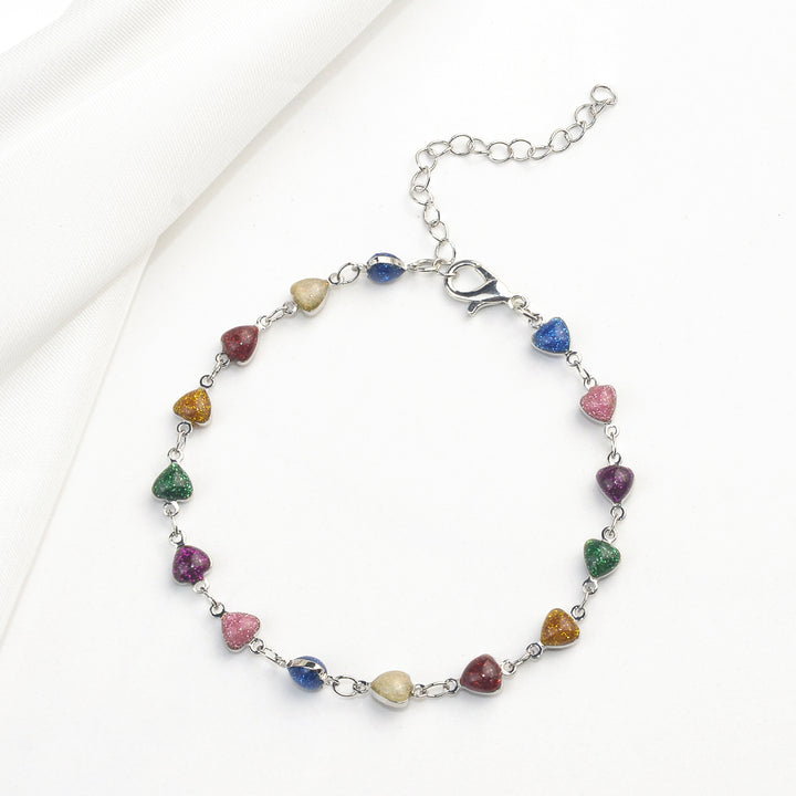 Heart-Shaped Beaded Anklet Kalsten