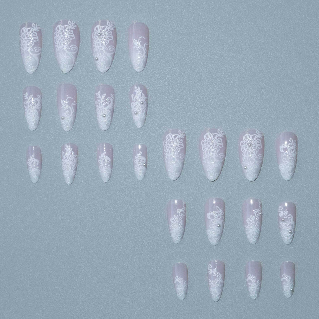 Elegant Lace Design Acrylic Nail Art Kit