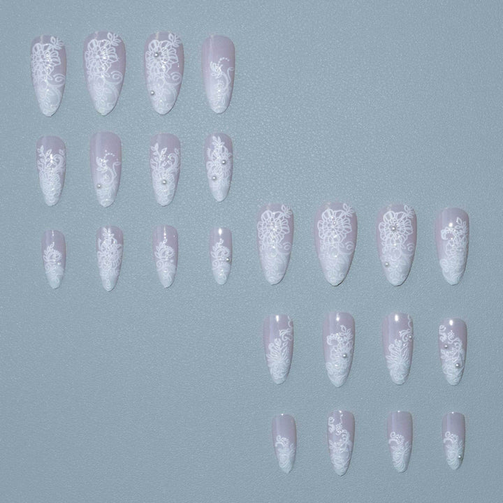 Elegant Lace Design Acrylic Nail Art Kit