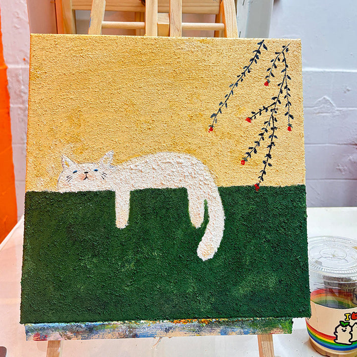 Abstract Cat Canvas Art