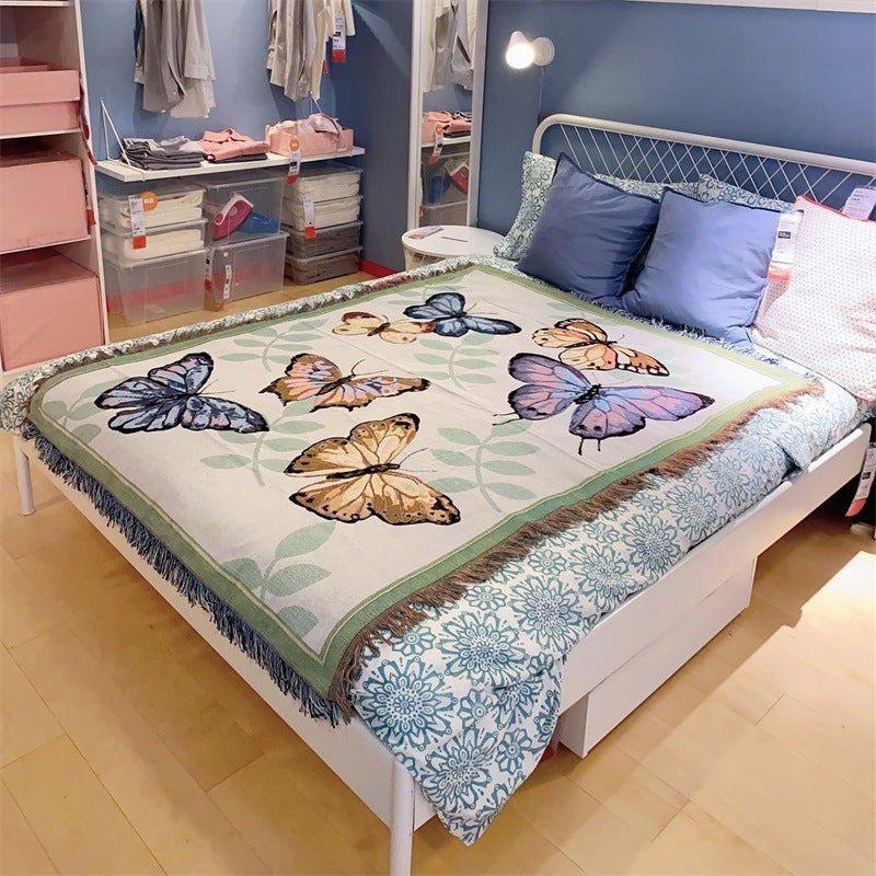 Butterfly Pattern Decorative Throw Blanket