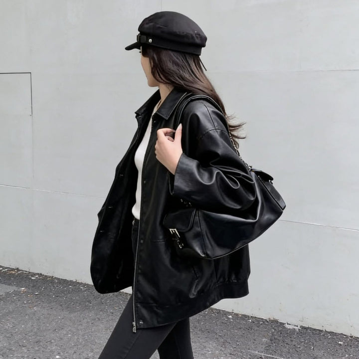 Luxurious Slouchy Leather Shoulder Bag