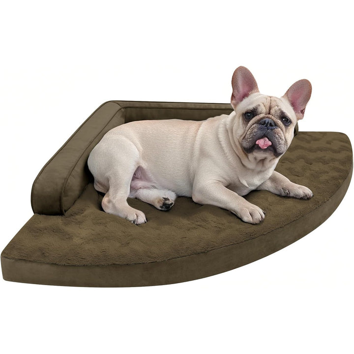 Crescent-Shaped Orthopedic Dog Bed