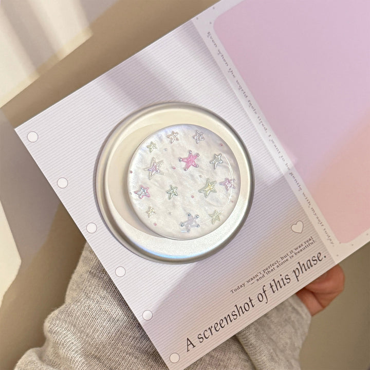 Shiny cosmetic mirror with star motif Kalsten