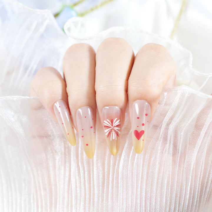 Artistic Floral Nail Art Extensions Kalsten