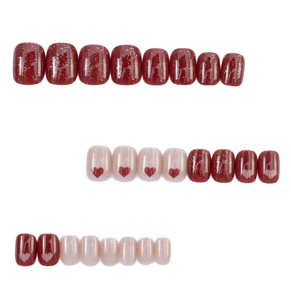 Artificial nails in romantic heart design Kalsten