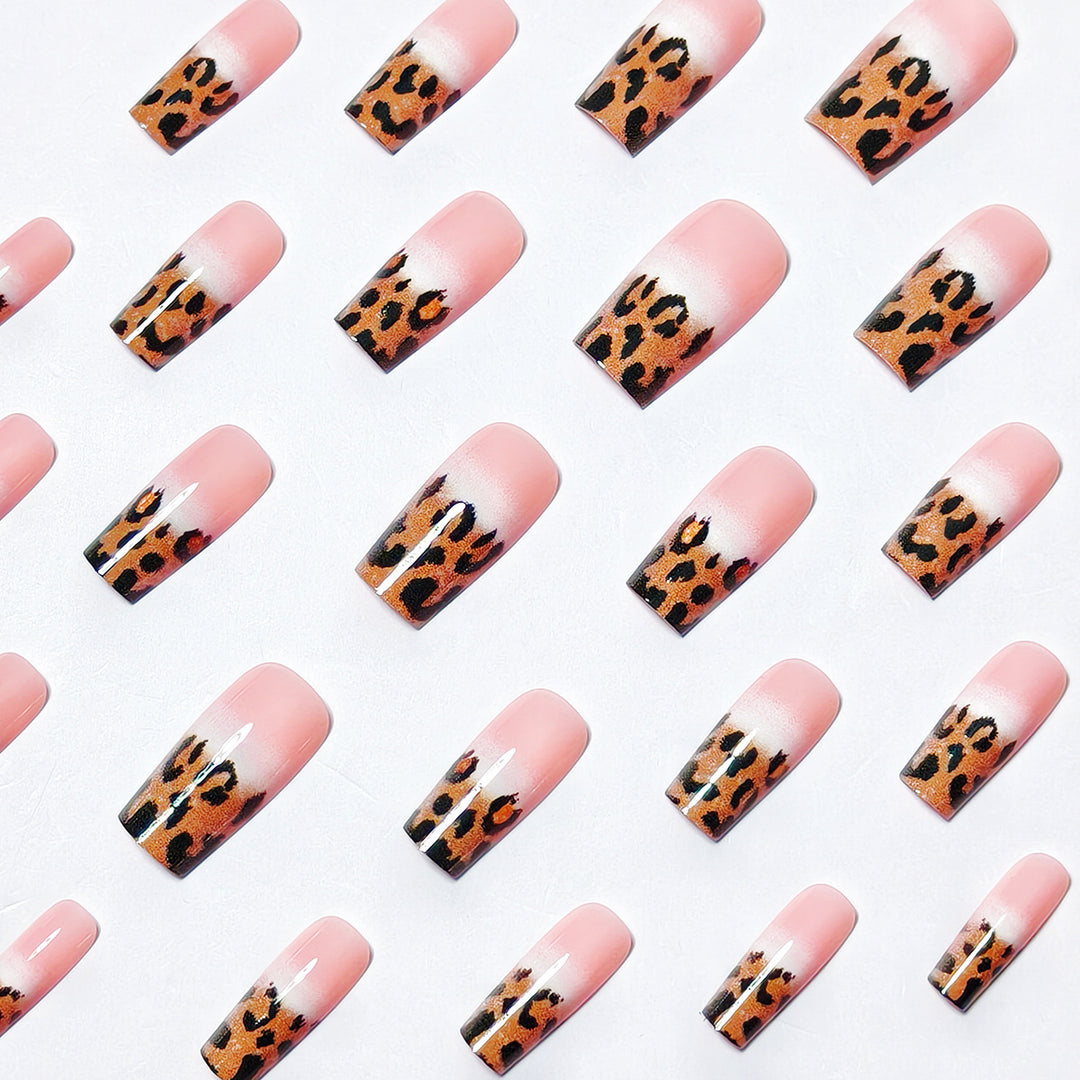 Artificial nails with elegant leopard pattern Kalsten