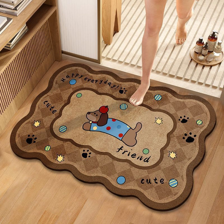 Playful Cat-Themed Bath Mat Kalsten