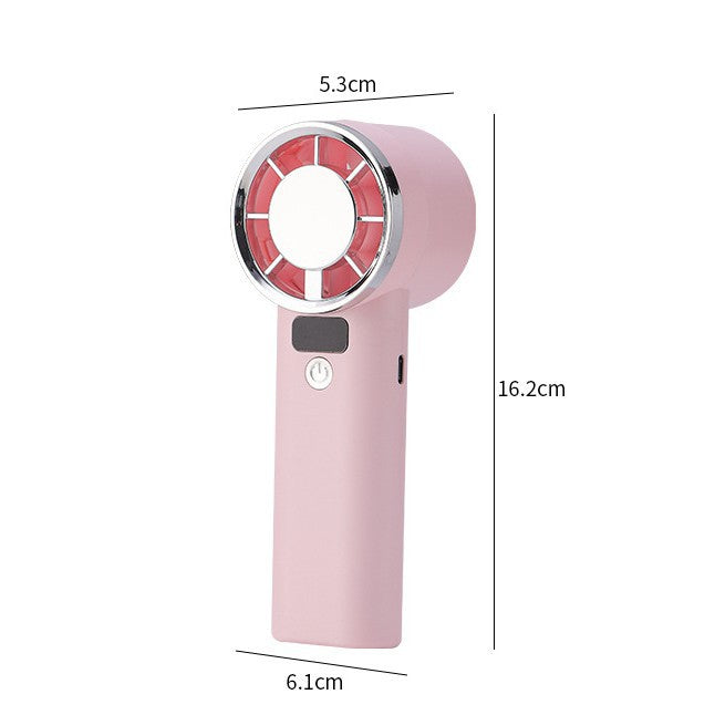Ladies portable hand fan with digital display and five speed settings Kalsten