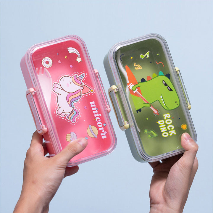 Cartoon-Themed Stainless Steel Lunch Box