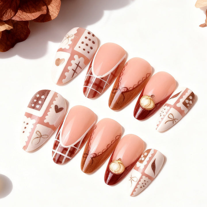Artistic Themed Press-On Nail Art Kalsten