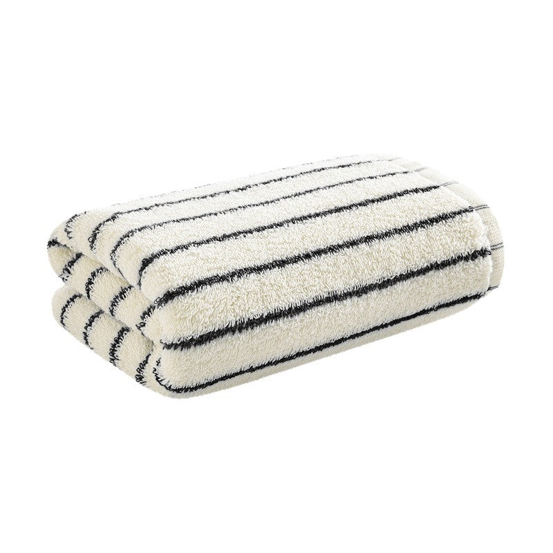 Women's Velour Bath Towel with Striped Design Kalsten