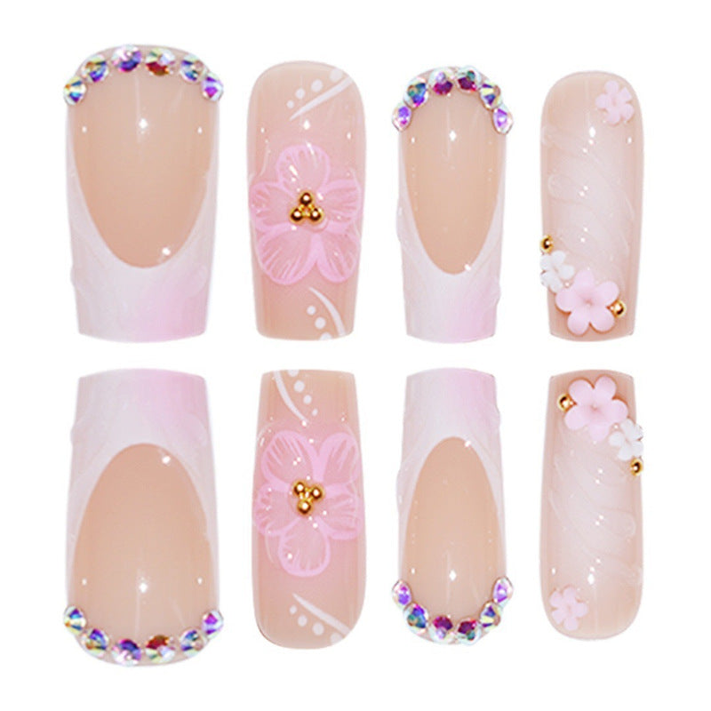 Artistic Floral Nail Extensions Kalsten