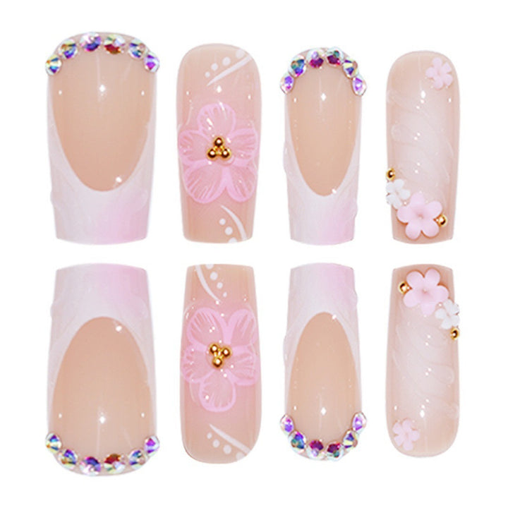 Artistic Floral Nail Extensions Kalsten