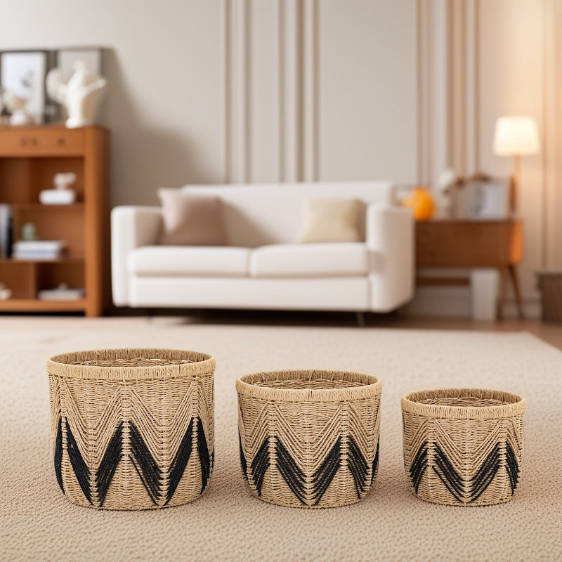 Handcrafted Natural Fiber Storage Basket Kalsten