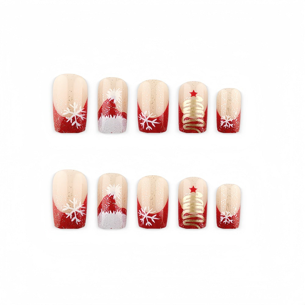 Artificial nails with festive Christmas design Kalsten