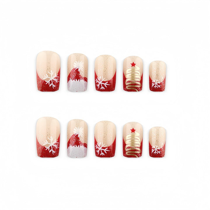 Artificial nails with festive Christmas design Kalsten