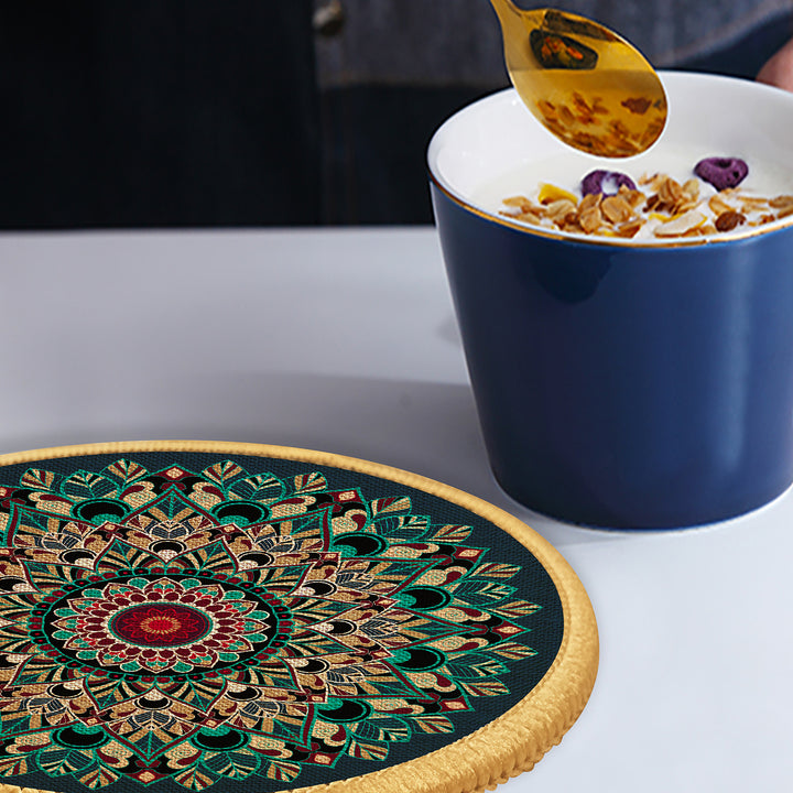 Decorative Round Floor Mat Kalsten