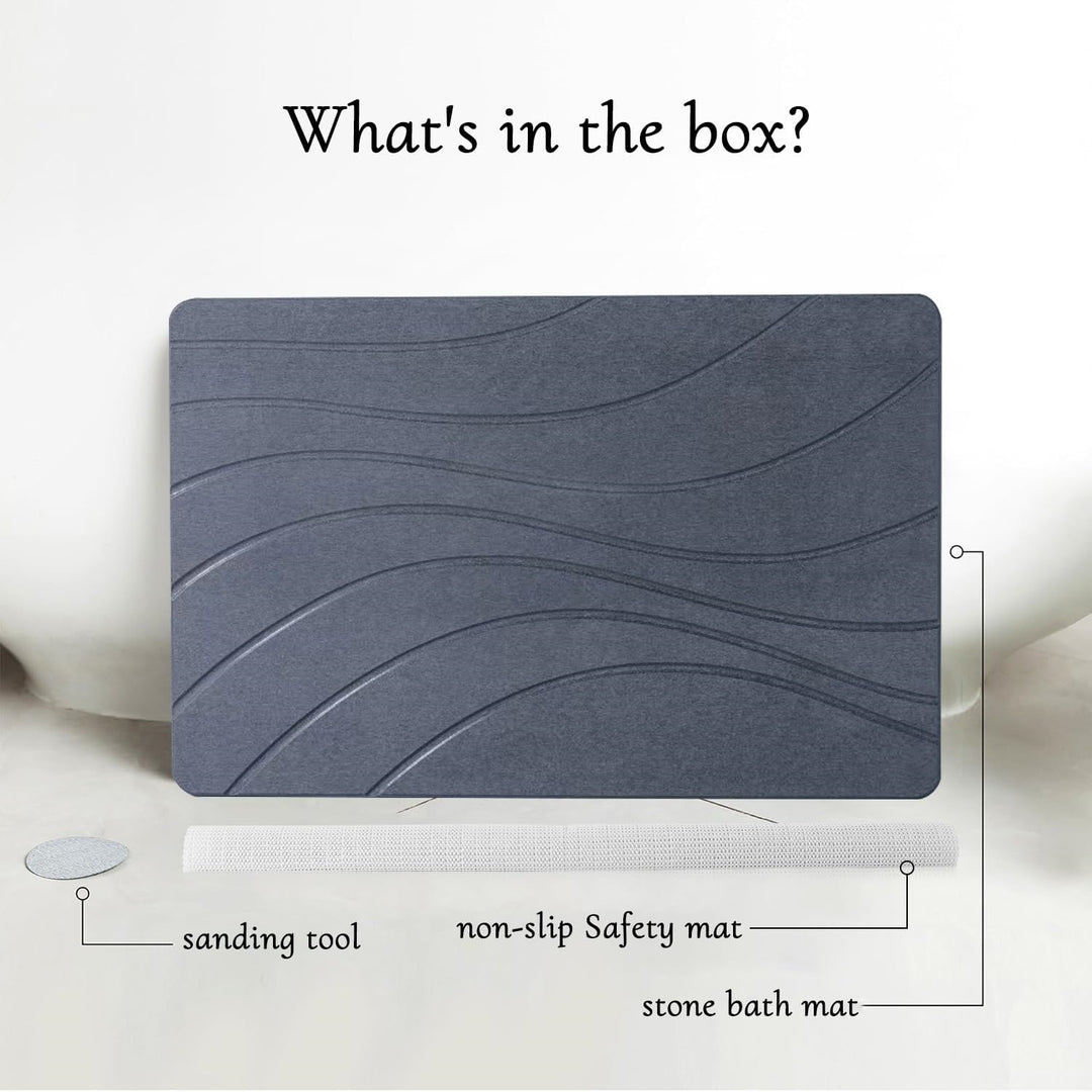 Diatomaceous Earth Bath Mat with Non-Slip Safety Features