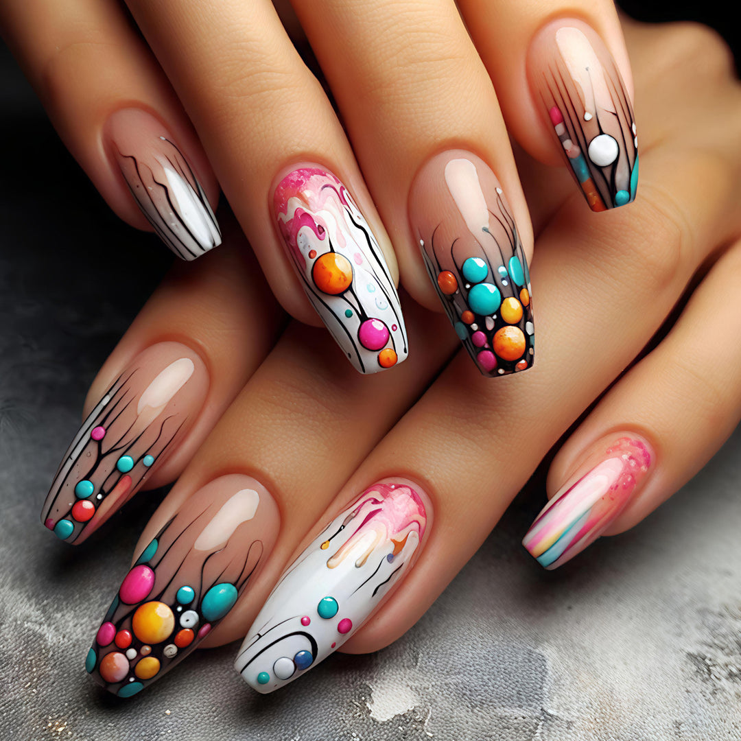 Artistic 3D Bubble Nail Art Kalsten