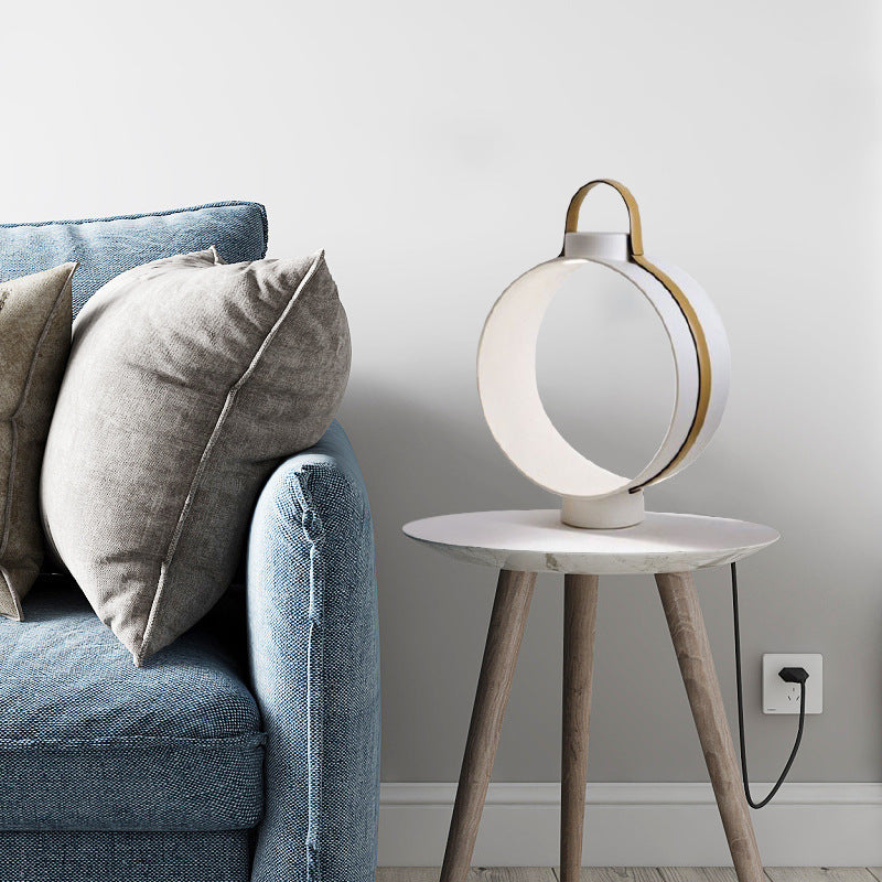 Modern Circular Portable Table Lamp