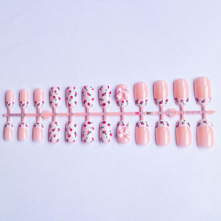 Floral Bow Nail Art