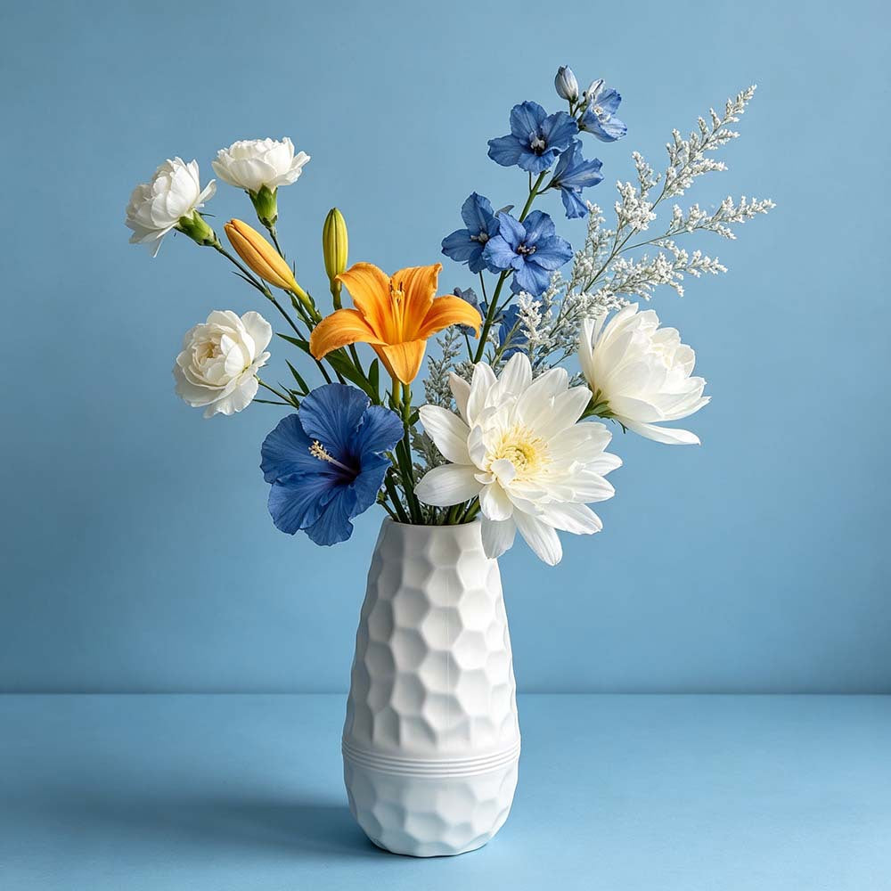 Textured Honeycomb Decorative Vase Kalsten