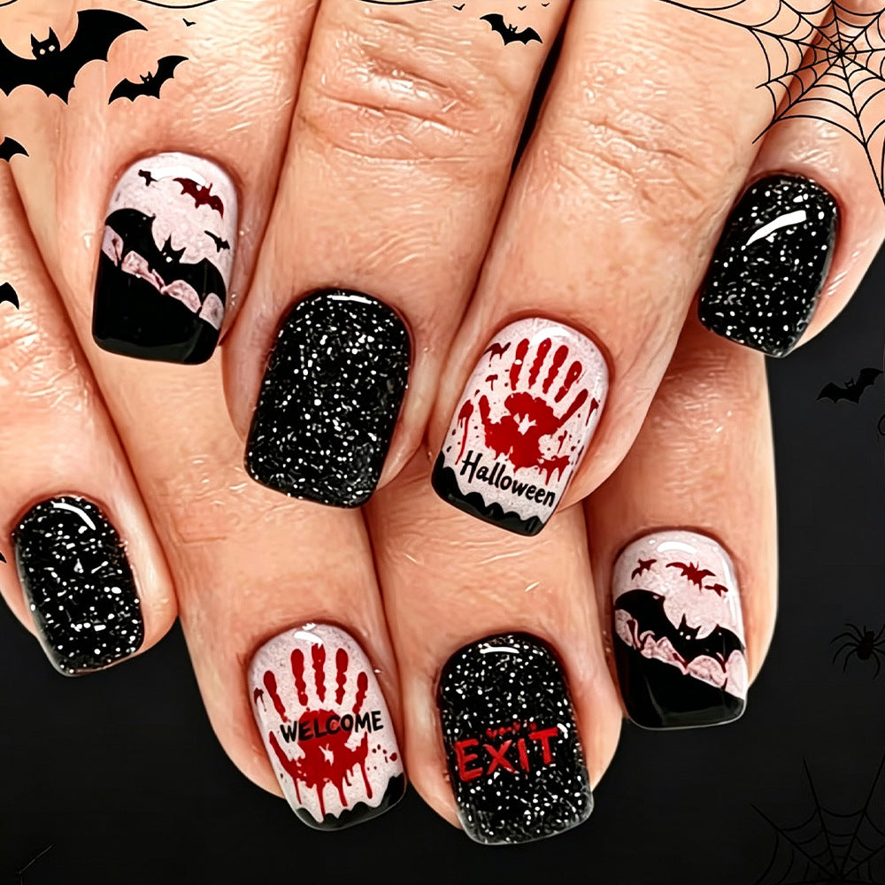 Halloween-Themed Press-On Nail Art Kalsten 1787542716