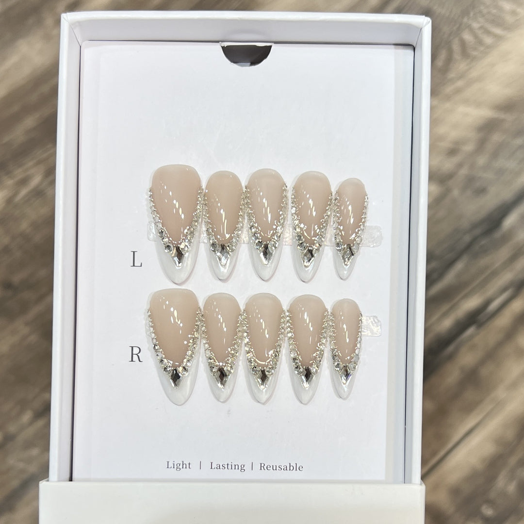 Decorative Floral Stiletto Press-On Nail Set Kalsten