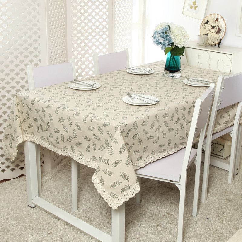 Decorative Leaf Print Tablecloth