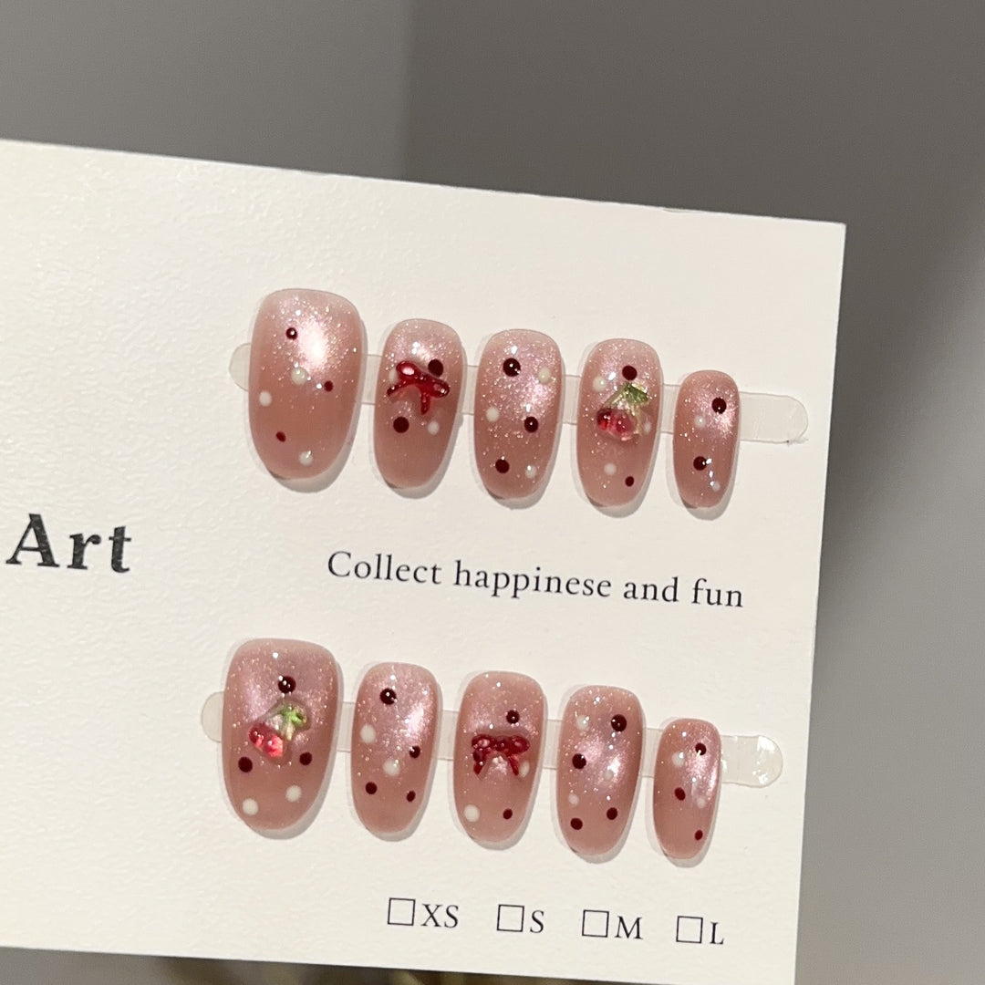 Decorative Nail Art Set with Cherry Blossom Design