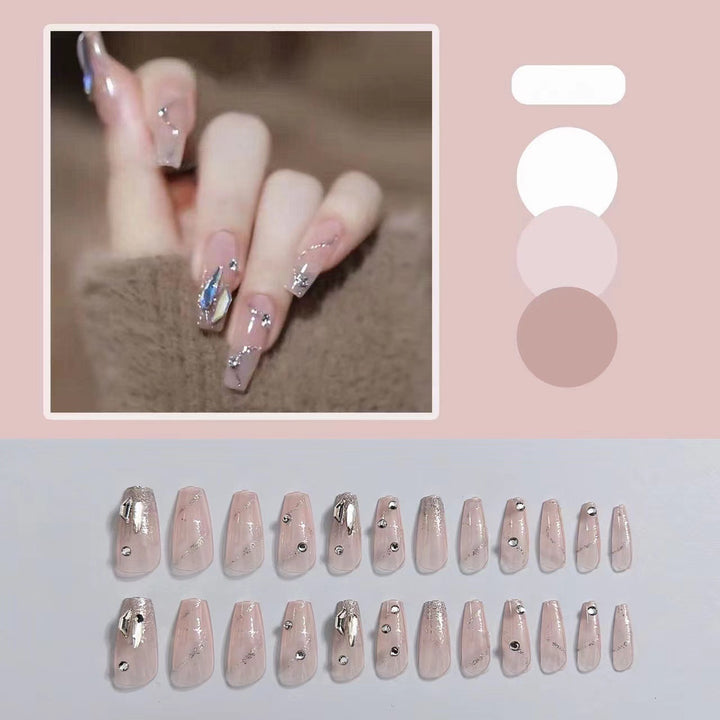 Glamorous artificial nails with glitter accents Kalsten