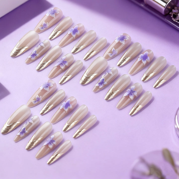 Floral Design Press-On Nails Kalsten