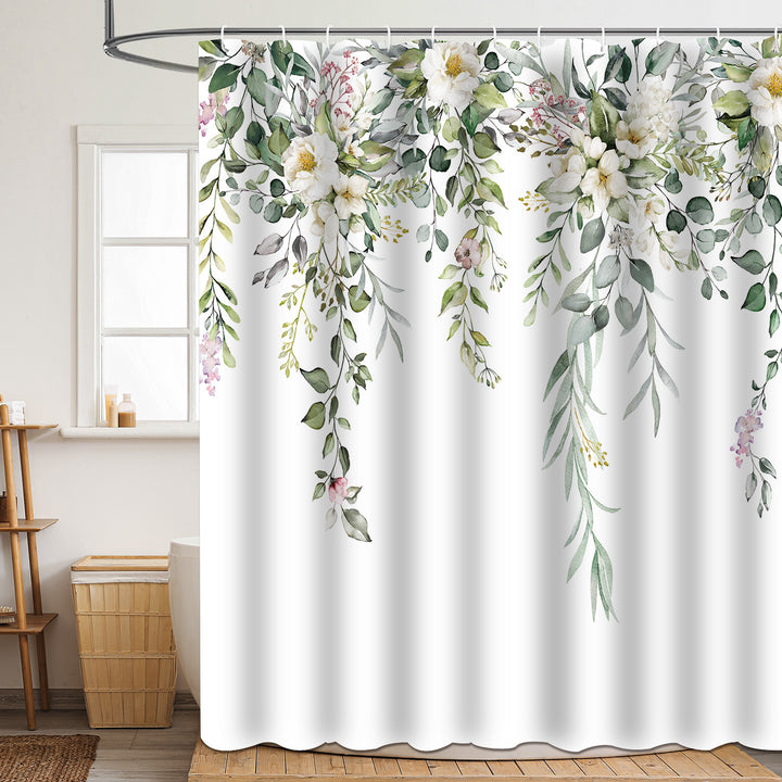 Floral Patterned Bathroom Shower Curtain Kalsten