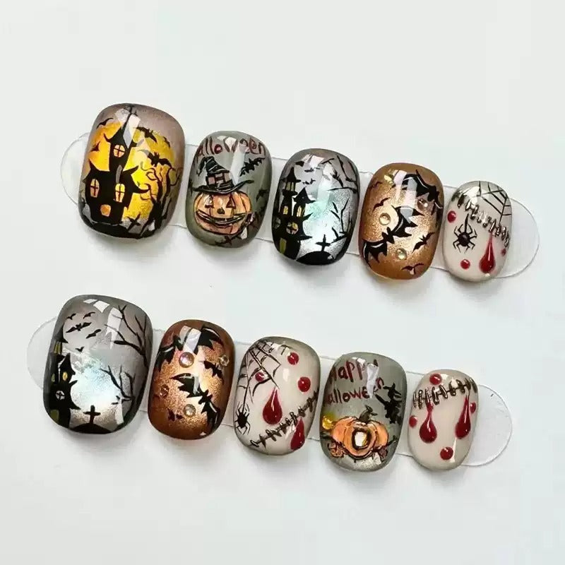 Artificial nails in Halloween design Kalsten