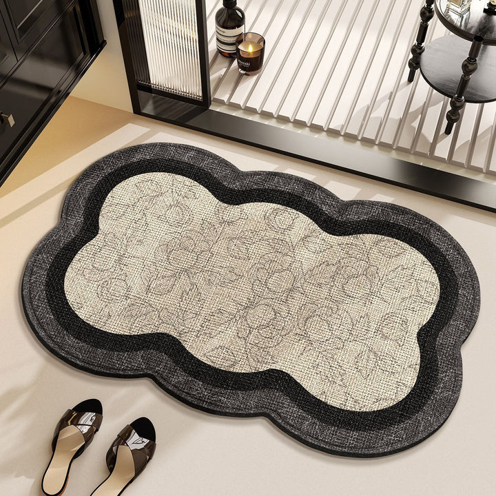 Floral Patterned Bathroom Rug